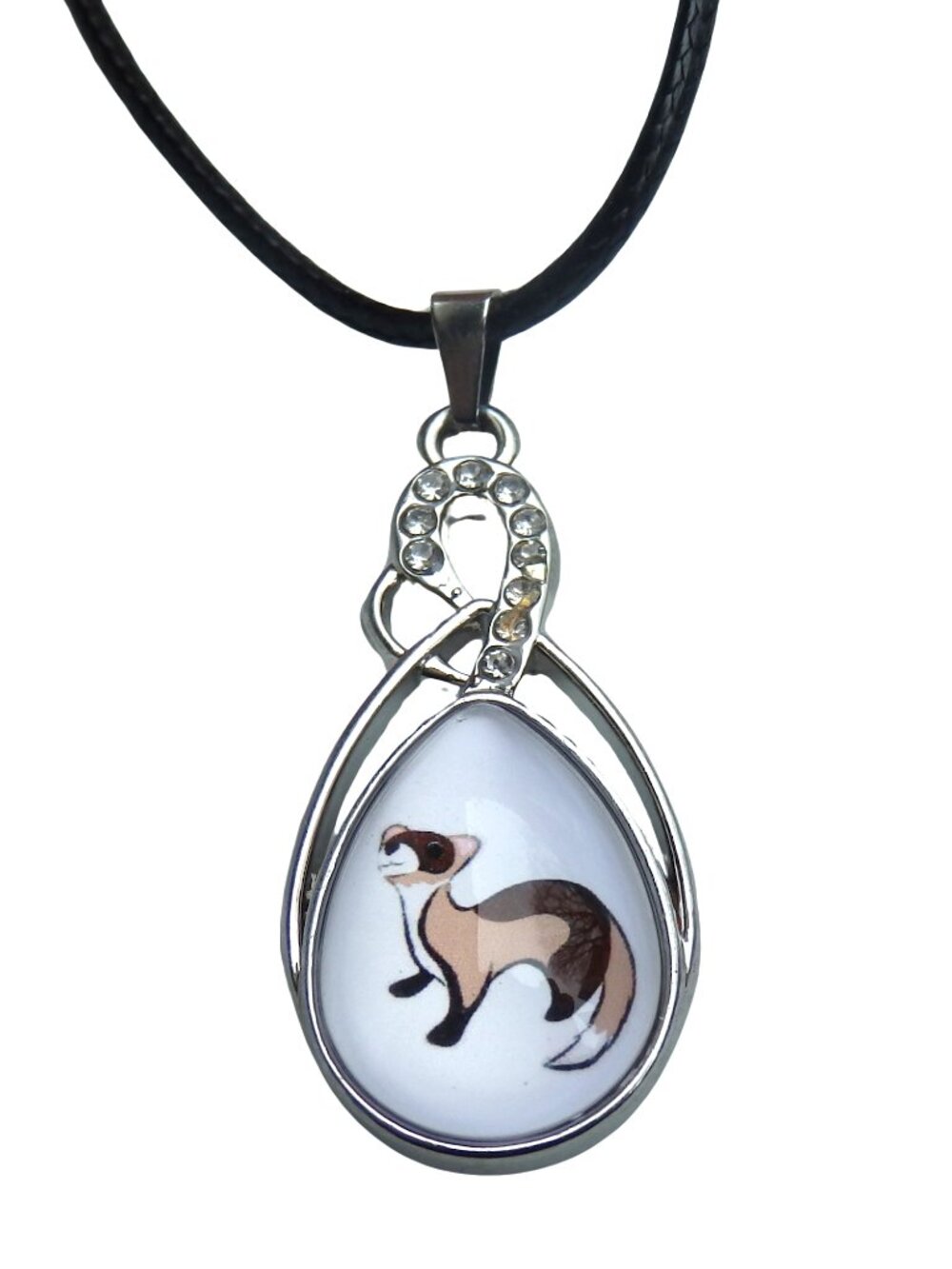 Teardrop Sable Ferret Necklace 340